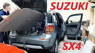 Полная шумоизоляция Suzuki SX4 + антискрип панели без снятия.