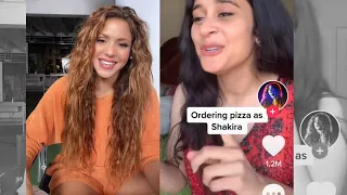 SHAKIRA reacts to Viral Impression of her ordering a pizza | Tiktok