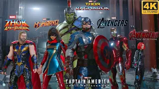 The Avengers vs MODOK with MCU Suits #1 - Marvel's Avengers Game (4K 60FPS)