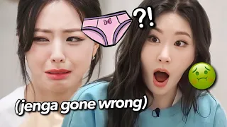 itzy playing jenga was a chaotic mess