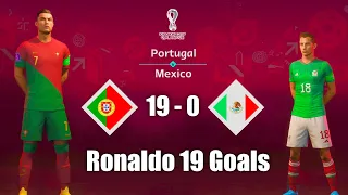 FIFA 23 - PORTUGAL 19 - 0 MEXICO - Ronaldo 19 Goals - FIFA World Cup Final - Gameplay [4K]