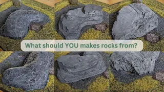 Cardboard vs EVA Foam vs XPS Foam for Wargaming Terrain Rocks | 3 Scenery Tutorials in 1