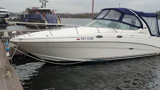 Sea Ray 315(2003) кокпит,каюта.