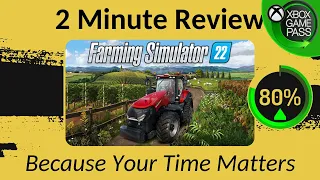 Farming Simulator 22 - Two Minute Review!