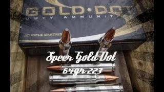 Speer LE Gold Dot 223 64gr GDSP Ballistics Gel Test (#24448)