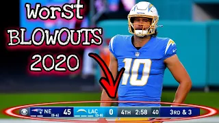 The WORST Blowouts In The 2020 NFL SEASON...