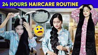 🙆‍♀️24 Hours Diy Haircare Routine Morning till Night 🤫Sharing My Secrets of Long Hair Stop Hairfall