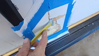 Fixing a rotted wood door for $30 using foam and bondo.