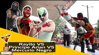 Rayito VS Mercurio Negro VS Principe Arian Lucha Libre CM Xalostoc