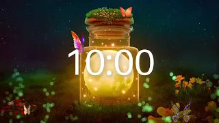 10 MINUTE TIMER | Countdown Timer with Binaural Beats for Meditation, Deep Focus, Creativity