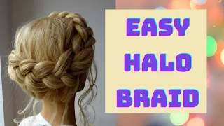 easy halo braid hair tutorial