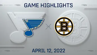 NHL Highlights | Blues vs. Bruins - Apr. 12, 2022