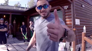 Tony Ferguson Kicks Metal Pole to Train Shins