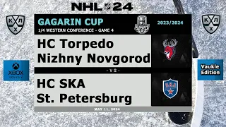 KHL - Torpedo Nizhny Novgorod vs SKA St. Petersburg - Gagarin Cup - Season 2023/24 - NHL 24