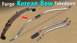 Forge Korean Takedown Steel Bow from Rusty Leaf Spring | Forge a steel BOW out of Rusted Leaf SPRING