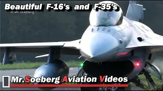 BEAUTIFUL F16's AND F-35's NETHERLANDS AF at Volkel