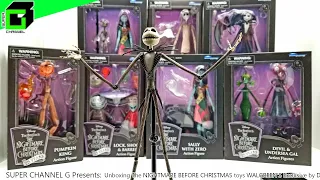 Unboxing The NIGHTMARE BEFORE CHRISTMAS Toys COMPLETE SET WALGREEN'S Exclusive DIAMOND SELECT TOYS