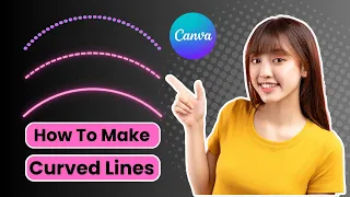 How To Make Curved Lines in Canva |Canva Tutorials