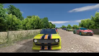 Car racing games in the green fields