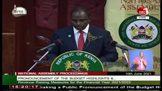 CS Ukur Yatani's 2021/2022 budget speech