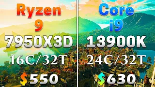 Ryzen 9 7950X3D vs Core i9 13900K | PC Gameplay Tested