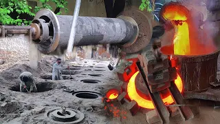 The Process Of Manufacturing Biggest Underground Sewage Discharging Metal Pipe Complete Process 2024