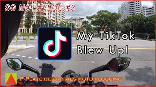 Ash SG MotoVlog #3 | P-Plate rider tries moto-vlogging | My TikTok blew up! + Mic Setup