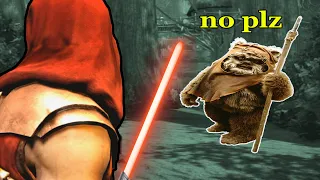 Star Wars but I SLAUGHTER the Ewoks... (Force Unleashed 2 DLC)