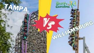 Epic Coaster Duel! Busch Gardens Tampa Vs. Busch Gardens Williamsburg
