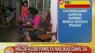 UB: Halos 40k pamilya, nailikas dahil sa banta ng pagputok ng Mayon