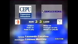 1995-96 (3a - 17-09-1995) Bari-Lazio 3-3 [Protti 3,Winter,Casiraghi,Signori(R)] Servizio D.S.Rai3