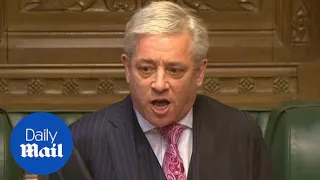 John Bercow gets laughed at for talking about 'the government of the day' - Daily Mail