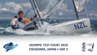 Highlights from the Finn class on Day 3 of Ready Steady Tokyo - the 2019 Olympic Test Event