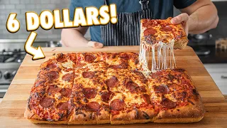 Giant Homemade Pizza For 6 Dollars | But Cheaper