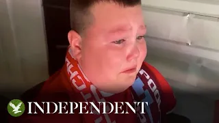 Young Liverpool supporter born without arms and legs in tears as he attends first game