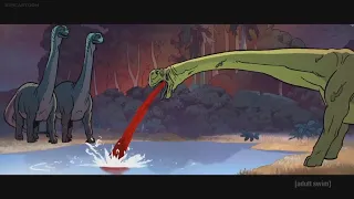 Genndy Tartakovsky's Primal | Sauropod is afflicted with the Plague of Madness | Felix Kargegie YT