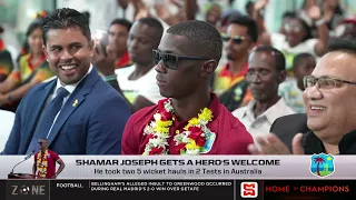 Shamar Joseph gets a hero's welcome, Joseph is now on a CWI International  retainer contract