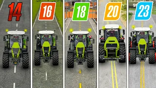 Fs14? Vs Fs16? Vs Fs18? Vs Fs20 Vs Fs 23 Class Tractor Chellenge Gameplay | Timelapse