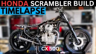 Honda ★ CX500 Scrambler Build TIME LAPSE From The Beginning