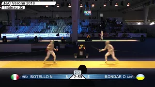 FE T32 10 F S Junior Individual Verona ITA World Championships YELLOW BONDAR UKR vs BOTELLO MEX