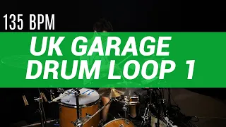 UK Garage / 2 step drum loop #1 135 BPM // The Hybrid Drummer