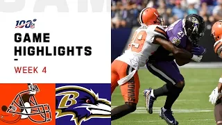 Browns vs. Ravens Week 4 Highlights | NFL 2019