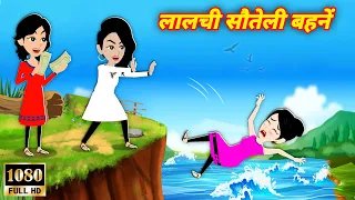लालची सौतेली बहनें Moral Kahaniya moral story | Hindi kahaniyan | story | cartoon video | Kahaniyan