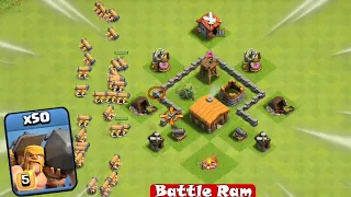 Battle Ram Army vs Every TownHall|Clash of Clans|