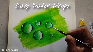 Easy Water Drops | #acrylic painting | #art #artist #painting