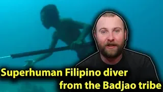 ‪Superhuman Filipino diver from the Badjao tribe REACTION