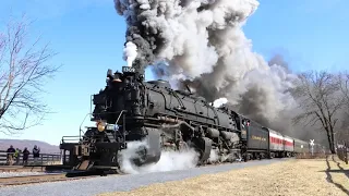 Western Maryland Scenic Railroad's 1309 on the Frostburg Flyer Winter Service in Original C&O Paint!