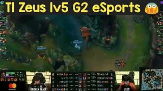 T1 Zeus 1v5 G2 eSports | T1 Zeus Gnar