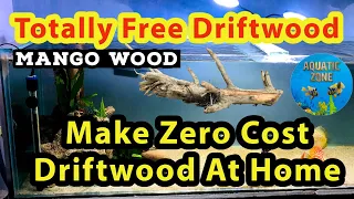 How To Make Driftwood For Aquarium For Free | Diy Driftwood Using Mango Wood | Aquarium Driftwood