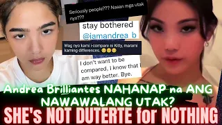 ANDREA BRILLANTEs NaSUPALPAL kay KITTY DUTERTE, NAHANAP ang KATAPAT